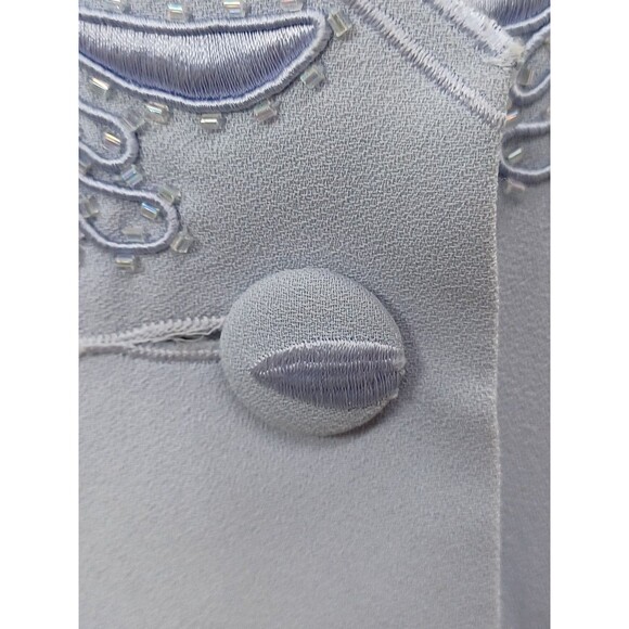 Ben Marc / G. M. I. Herringbone Suit Set Jacket Skirt Sz 14 Lavander Navyblue - Picture 3 of 7